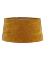 Nkuku Dark Ochre Batakha Velvet & Linen Large Lampshade - Image 7 of 7