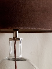 Nkuku Mocha Mendai Velvet & Linen Small Lampshade - Image 3 of 6