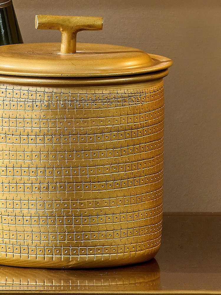 Nkuku Antique Brass Nalgora Ice Bucket - Image 2 of 3