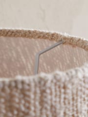 Nkuku Off White Sakiti BouclÃ© Small Lampshade - Image 3 of 4