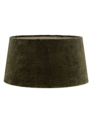 Nkuku Moss Green Mendai Velvet & Linen Extra Large Lampshade - Image 6 of 6