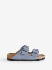 Birkenstock Blue Arizona Suede Sandals - Image 1 of 1