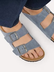 Birkenstock Blue Arizona Suede Sandals - Image 2 of 7