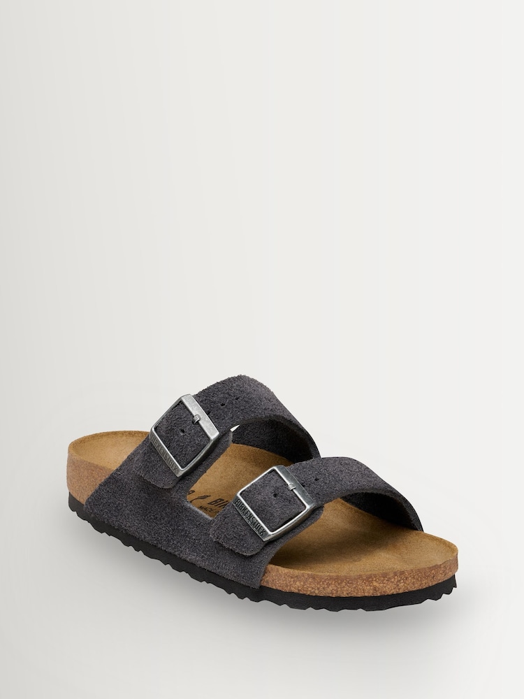 Birkenstock Charcoal Grey Arizona Suede Sandals - Image 2 of 3