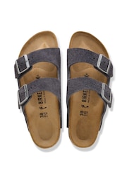 Ածխագույն մոխրագույն - Birkenstock Arizona թավշյա սանդալներ - Պատկեր 2 2-ից