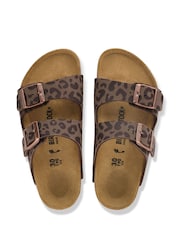 Birkenstock Leopard Print Brown Arizona Birko Flor Print Sandals - Image 2 of 3