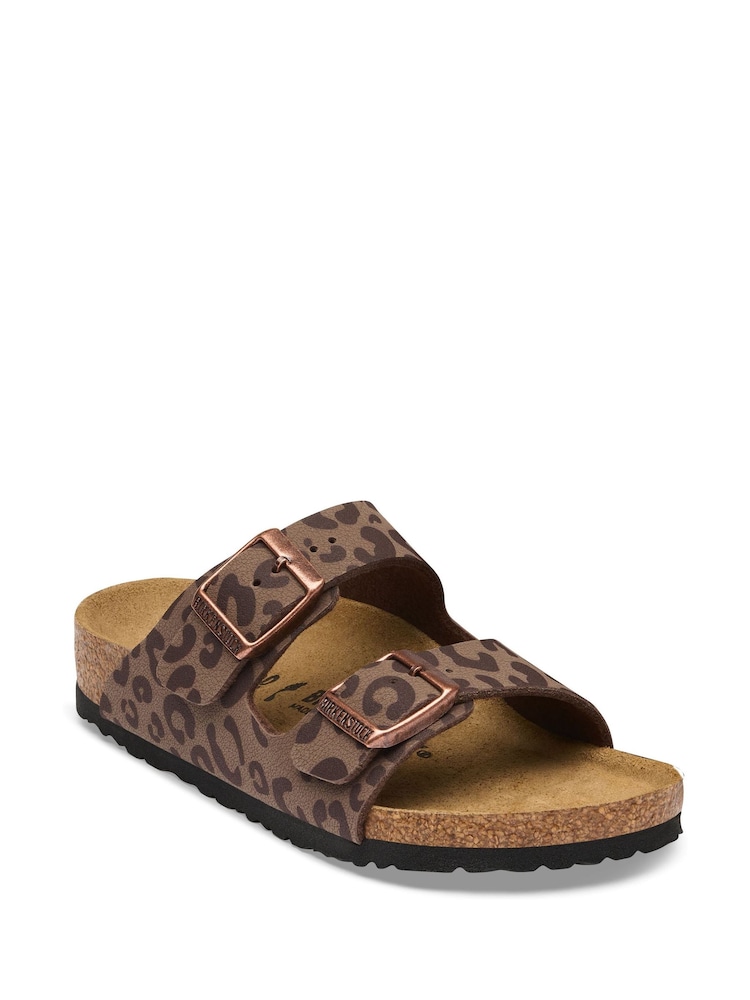 Birkenstock Leopard Print Brown Arizona Birko Flor Print Sandals - Image 3 of 3 Birkenstock Leopard Print Brown Arizona Birko Flor Print Sandals - Image 3 of 3