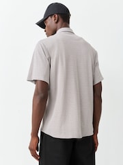 BOSS Green Dymova Regular Fit Short Sleeve Stretch Shirt - Image 3 of 5