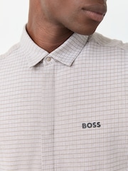 BOSS Green Dymova Regular Fit Short Sleeve Stretch Shirt - Image 4 of 5