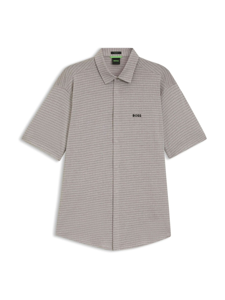 BOSS Green Dymova Regular Fit Short Sleeve Stretch Shirt - Image 5 of 5 BOSS Green Dymova Regular Fit Short Sleeve Stretch Shirt - Image 5 of 5