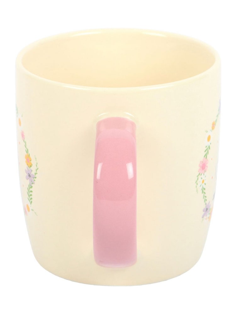 Something Different Cream Floral Duck Mug - Image 2 of 4