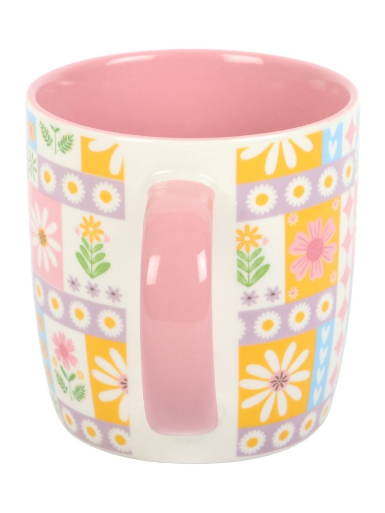 Something Different Pink Floral Patchwork Print Mug - Image 2 of 4
