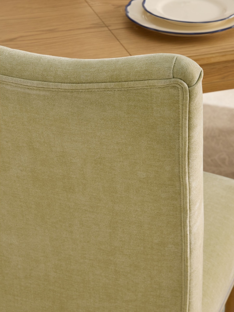 Laura Ashley Set of 2 Hundon Pale Olive Sarsden Dining Chairs - Image 2 of 7