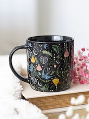 Something Different Black Midnight Bloom Print Mug - Image 1 of 4