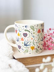 Something Different Cream Midnight Bloom Print Mug - Image 1 of 4