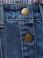 Monsoon חצאית ג'ינס באורך מידי עם כפתור, דגם Tamsin - תמונה 4 מתוך 5