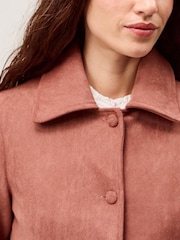 Monsoon Pink Sierra Scallop Faux Suede Jacket - Image 4 of 5
