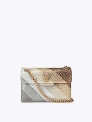 Kurt Geiger London Metallic Fabric Mini Kensington Large Bag - Image 1 of 5