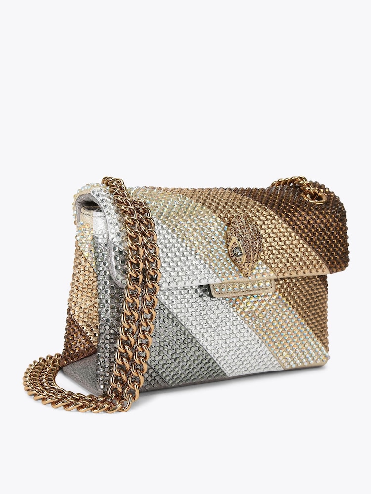 Kurt Geiger London Metallic Fabric Mini Kensington Large Bag - Image 2 of 5