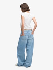 Superdry Blue Mid Rise Baggy Jeans - Image 2 of 8