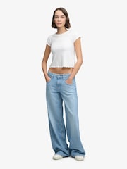 Superdry Blue Mid Rise Baggy Jeans - Image 3 of 8
