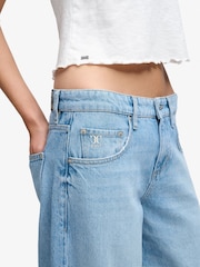 Superdry Blue Mid Rise Baggy Jeans - Image 4 of 8