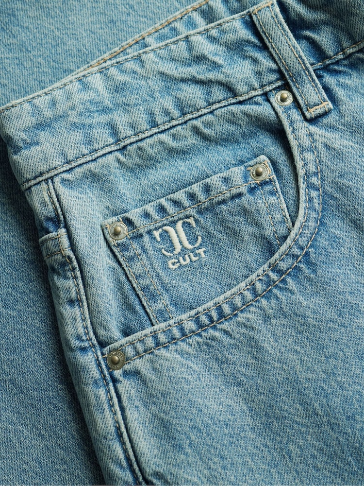 Superdry Blue Mid Rise Baggy Jeans - Image 8 of 8