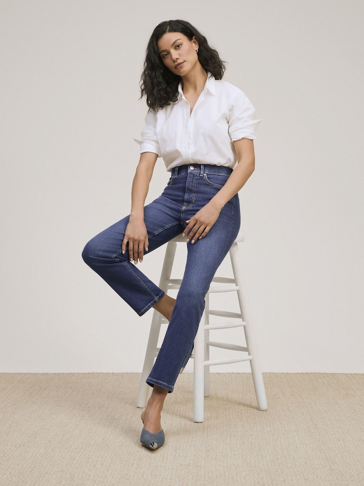 SPANX Blue SPANXSculpt™ ReDefine Slim Straight Jeans - Image 1 of 1