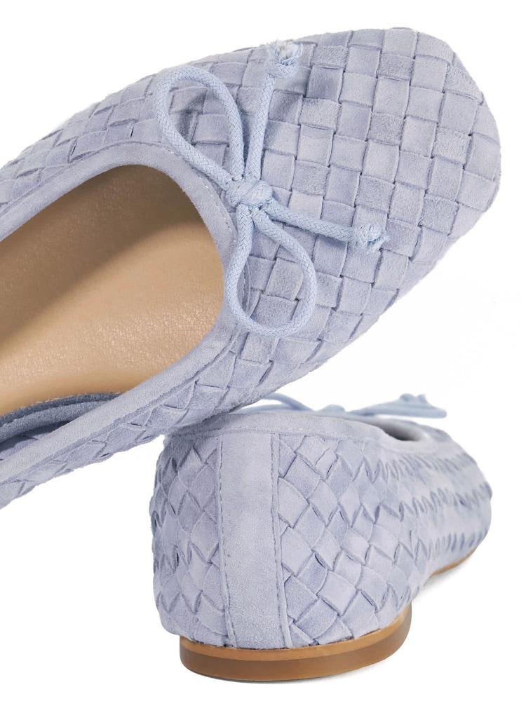 Sininen - Dune London Heat Woven Ballerina Kengät - Kuva 7 / 7