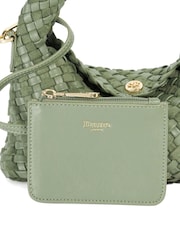 Dune London Light Green Dinky deliberate Mini Woven Slouch Bag - Image 8 of 8