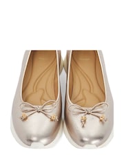 Dune London Metallic Highline Ballet Pumps - Image 5 of 5
