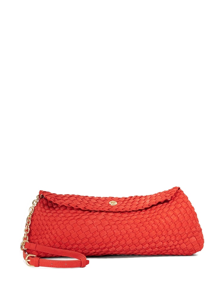 Dune London Red Encourage Clutch Bag - Image 1 of 4