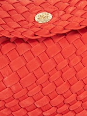 Qırmızı - Dune London Encourage Woven Clutch Çantası - 5şəkildən 5 şəkil