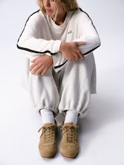 self. Neutral Slim Suede Mix Trainers - Image 2 of 7