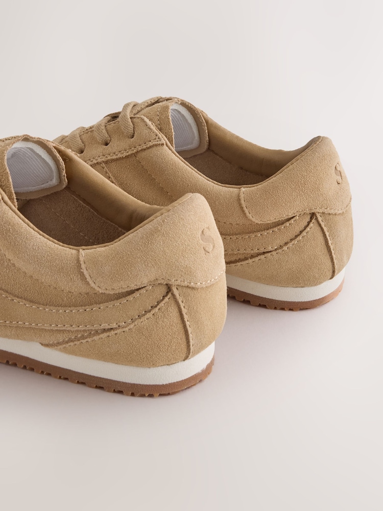 self. Neutral Slim Suede Mix Trainers - Image 7 of 7 self. Neutral Slim Suede Mix Trainers - Image 7 of 7