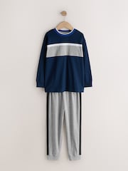 Blue Stripes Long Sleeve Jogger Pyjamas Set 3 Pack (3-16yrs) - Image 3 of 7
