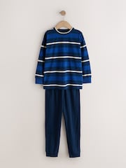 Blue Stripes Long Sleeve Jogger Pyjamas Set 3 Pack (3-16yrs) - Image 4 of 7