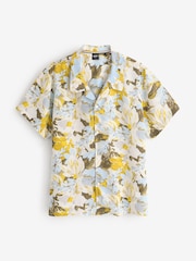 BOSS Floral Yellow Vibe Relaxed-Fit Shirt - Image 4 of 5