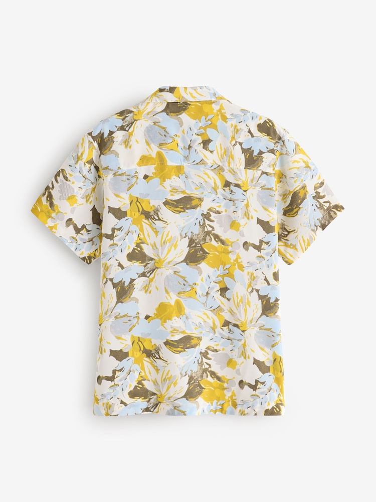 BOSS Floral Yellow Vibe Relaxed-Fit Shirt - Image 5 of 5 BOSS Floral Yellow Vibe Relaxed-Fit Shirt - Image 5 of 5