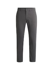 BOSS Grey Regular-Fit Chino Trousers - Image 1 of 2