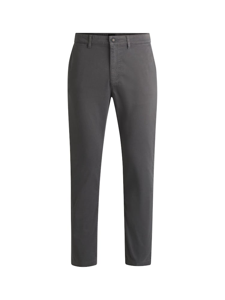 BOSS Grey Regular-Fit Chino Trousers - Image 1 of 2
