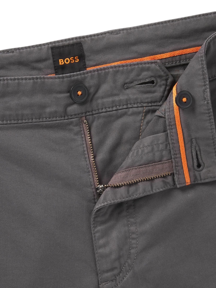 BOSS Grey Regular-Fit Chino Trousers - Image 2 of 2