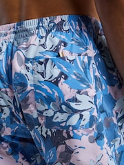 BOSS Blue Floral Piranha Printed Swim Shorts - Image 5 of 5