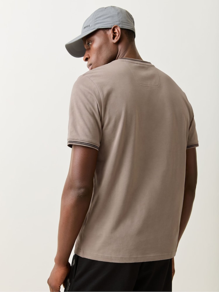 BOSS Green Taul Tipped Regular Fit Logo T-Shirt - Image 2 of 5 BOSS Green Taul Tipped Regular Fit Logo T-Shirt - Image 2 of 5