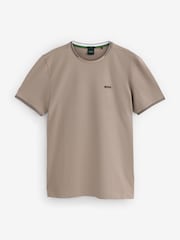 BOSS Green Taul Tipped Regular Fit Logo T-Shirt - Image 4 of 5