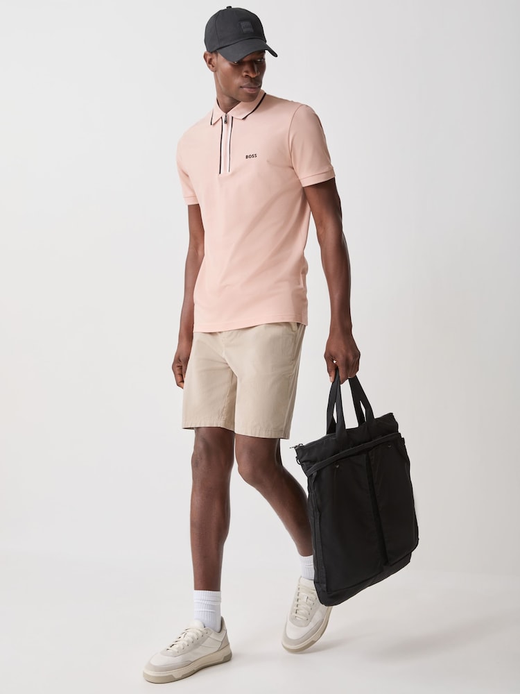 BOSS Orange Philix Quarter Zip Polo Shirt - Image 2 of 5