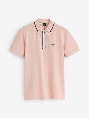 BOSS Orange Philix Quarter Zip Polo Shirt - Image 5 of 5