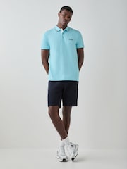 BOSS Blue Paddy Pro Tipped Collar Polo Shirt - Image 2 of 4