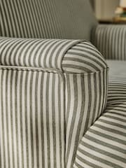 Laura Ashley Ullswater Stripe Green Clipsham Accent Chair - Image 3 of 7