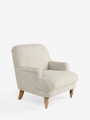 Laura Ashley Ullswater Stripe Green Clipsham Accent Chair - Image 4 of 7